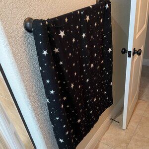 Accessorize Cozy Soft Black White Stars Print Scarf, Zodiac, Astrology